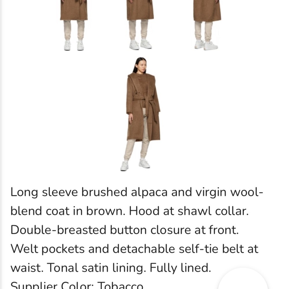MAX MARA EGERIA AUTHENTIC COAT MADE IN ITALY Size 6 Fits 8/10 - Picture 9 of 11